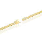 Sterling Silver Micro Pave CZ, 6.5mm Miami Cuban Chain - Gold Plated 22" 24" - Johnny Dang & Co