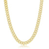 Sterling Silver Micro Pave CZ, 6.5mm Miami Cuban Chain - Gold Plated 16" - Johnny Dang & Co