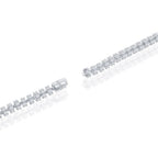 Sterling Silver 6mm Barrel CZ Chain - Rhodium Plated - Johnny Dang & Co