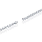 Sterling Silver 6mm Barrel CZ Chain - Rhodium Plated - Johnny Dang & Co