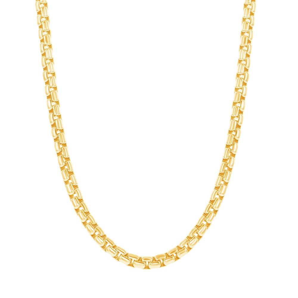Sterling Silver 3mm Round Box Chain - Gold Plated - Johnny Dang & Co