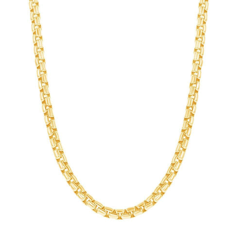 14K Yellow Gold 2.5mm Venetian Round Box Chain 18", 20", 22", 24"