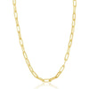 Sterling Silver 3.2mm Paper Clip Chain - Gold Plated - Johnny Dang & Co