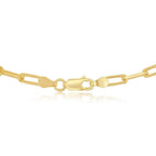 Sterling Silver 5.5mm Paper Clip Chain - Gold Plated 16" - Johnny Dang & Co