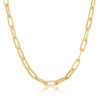 Sterling Silver 5.5mm Paper Clip Chain - Gold Plated 16" - Johnny Dang & Co