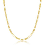Sterling Silver 3mm Cuban Chain - Gold Plated - Johnny Dang & Co