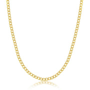 Sterling Silver 3mm Cuban Chain - Gold Plated - Johnny Dang & Co