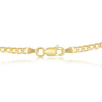 Sterling Silver 3mm Cuban Chain - Gold Plated - Johnny Dang & Co