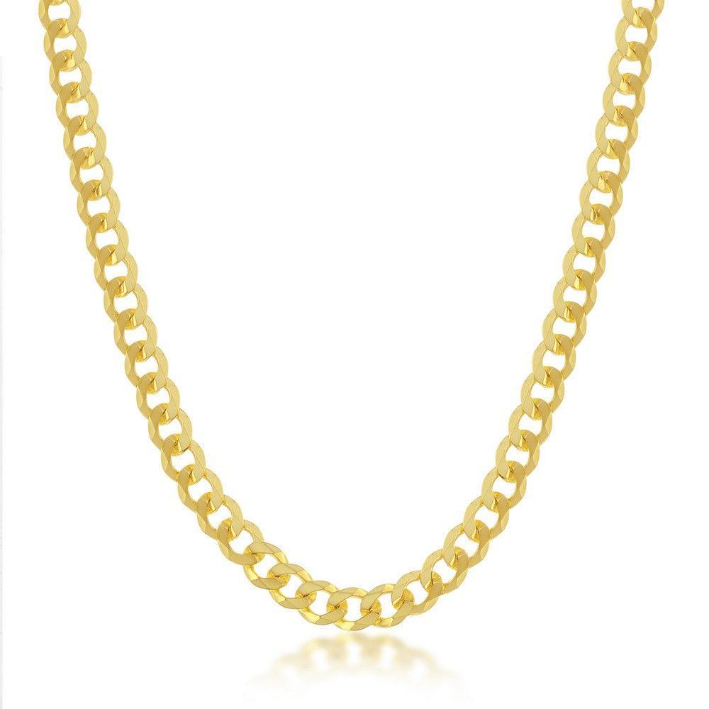 Sterling Silver 4.5mm Cuban Chain - Gold Plated - Johnny Dang & Co