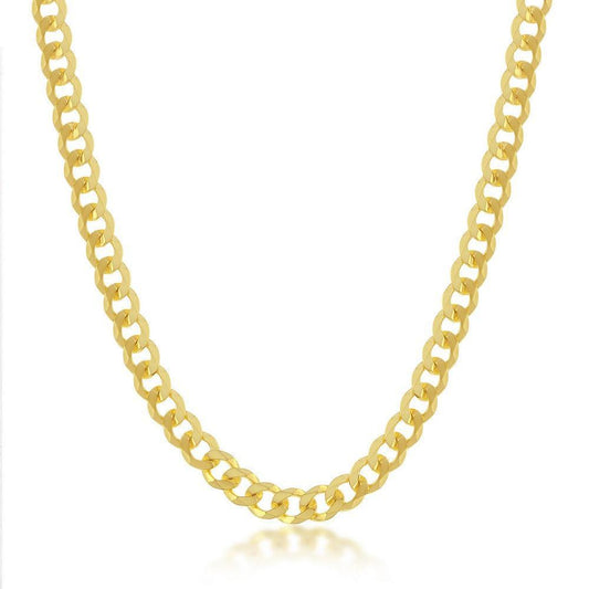 Sterling Silver 4.5mm Cuban Chain - Gold Plated - Johnny Dang & Co