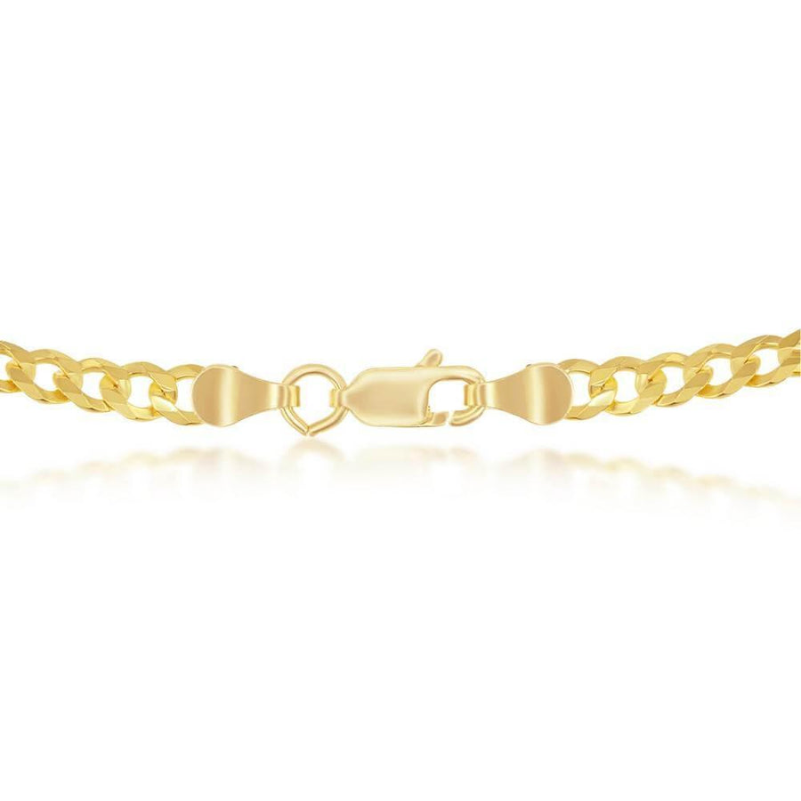 Sterling Silver 4.5mm Cuban Chain - Gold Plated - Johnny Dang & Co