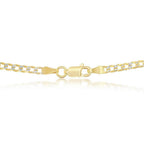 Sterling Silver 3mm Pave Cuban Chain - Gold Plated - Johnny Dang & Co