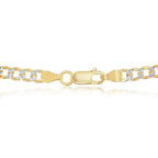 Sterling Silver 4.2mm Pave Cuban Chain - Gold Plated - Johnny Dang & Co