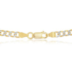 Sterling Silver 4.2mm Pave Cuban Chain - Gold Plated - Johnny Dang & Co