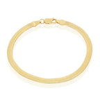 Sterling Silver 4mm Herringbone Chain - Gold Plated - Johnny Dang & Co