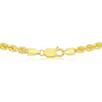 Sterling Silver 4.5mm Loose Rope Chain - Gold Plated - Johnny Dang & Co