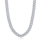 Sterling Silver 8mm Micro Pave Monaco Chain - Johnny Dang & Co