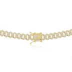 Sterling Silver 8mm Micro Pave Monaco Bracelet - Gold Plated 8" - Johnny Dang & Co