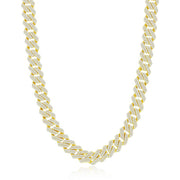 Sterling Silver 8mm Micro Pave Monaco Chain - Gold Plated - Johnny Dang & Co