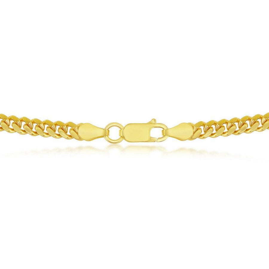Sterling Silver 4mmSolid' Miami Cuban Chain - Gold Plated - Johnny Dang & Co