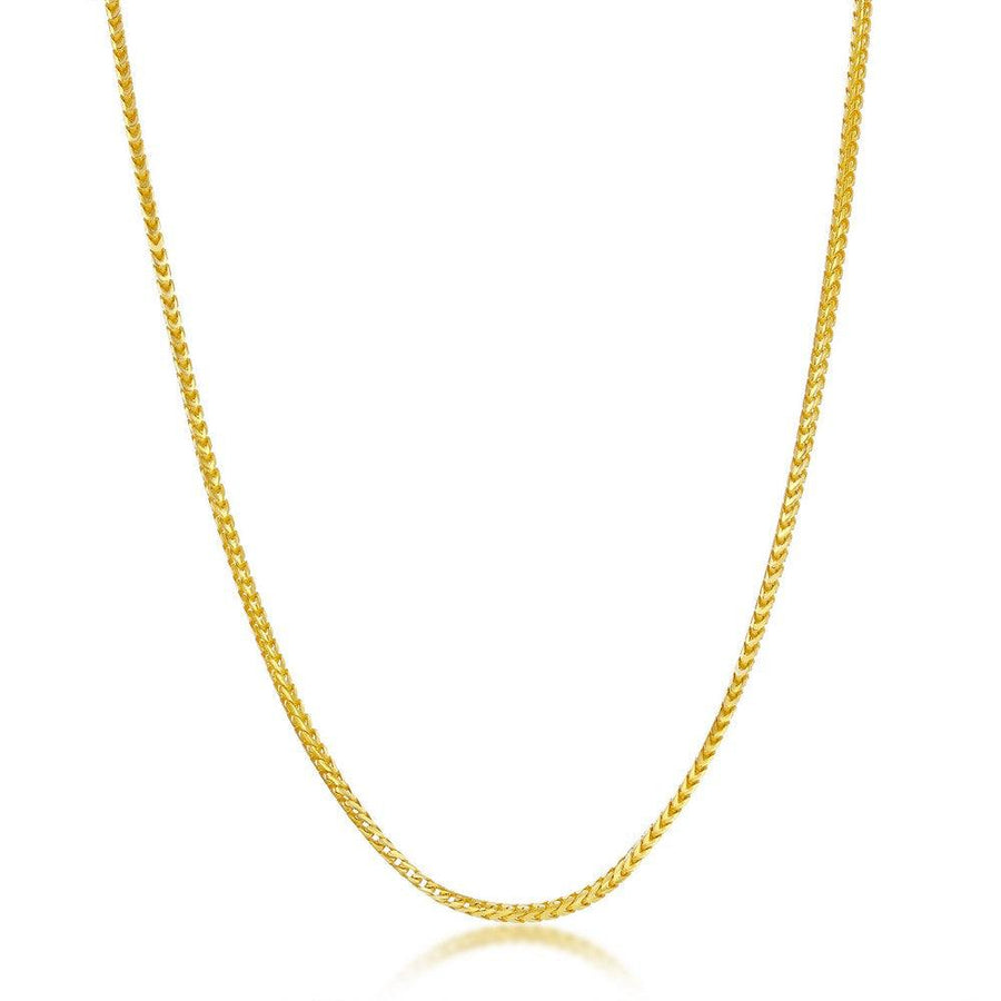 Sterling Silver 1.5mm Franco Chain - Gold Plated - Johnny Dang & Co