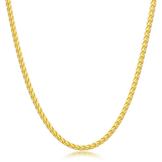 Sterling Silver 2.3mm Franco Chain - Gold Plated - Johnny Dang & Co