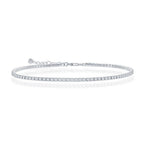 Sterling Silver Infinity & Cross Tennis Anklet - Gold Plated - Johnny Dang & Co