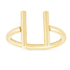 14K Gold Open Double Bar Ring - Johnny Dang & Co