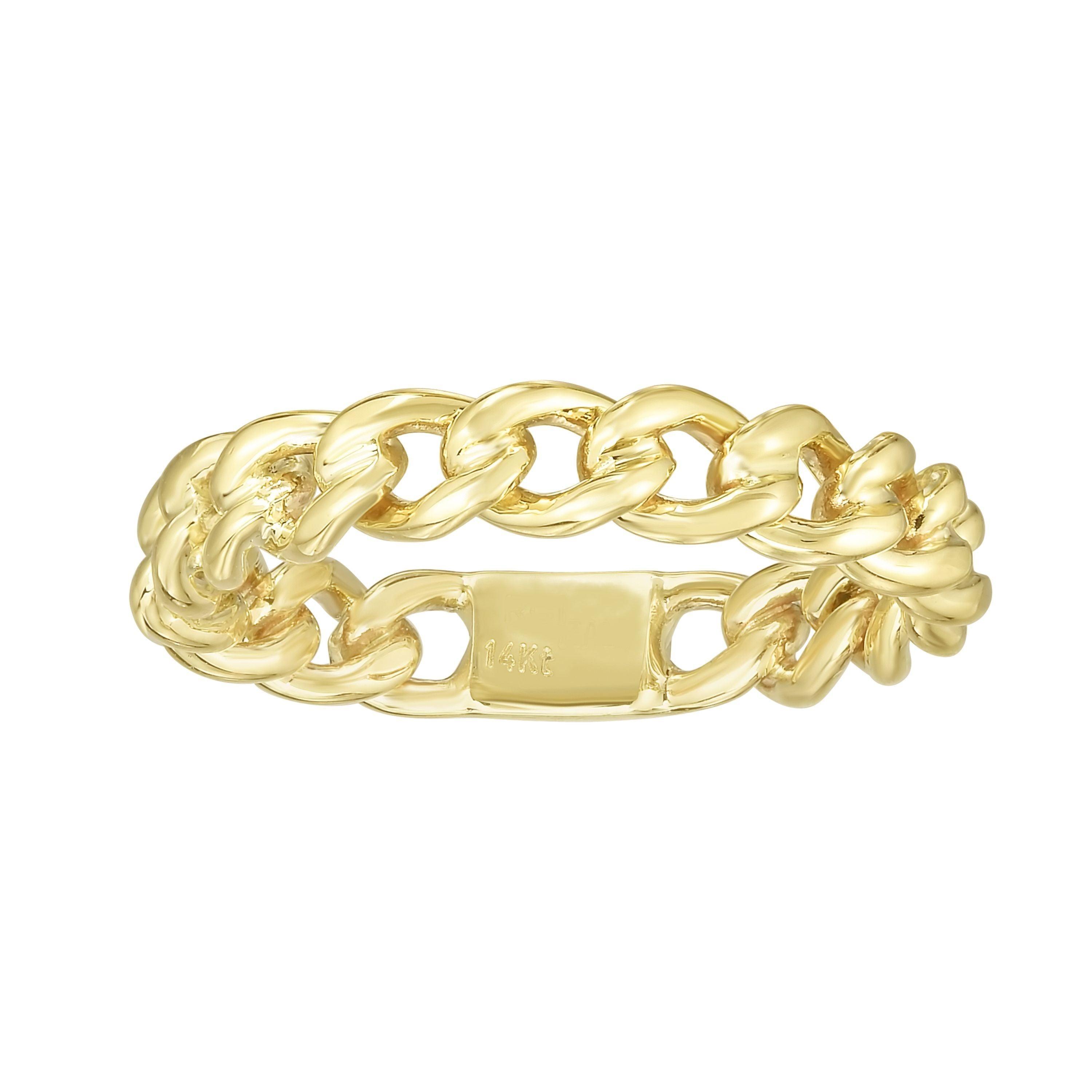 14kt Gold Size-7 Yellow Finish Polished Ring - Johnny Dang & Co