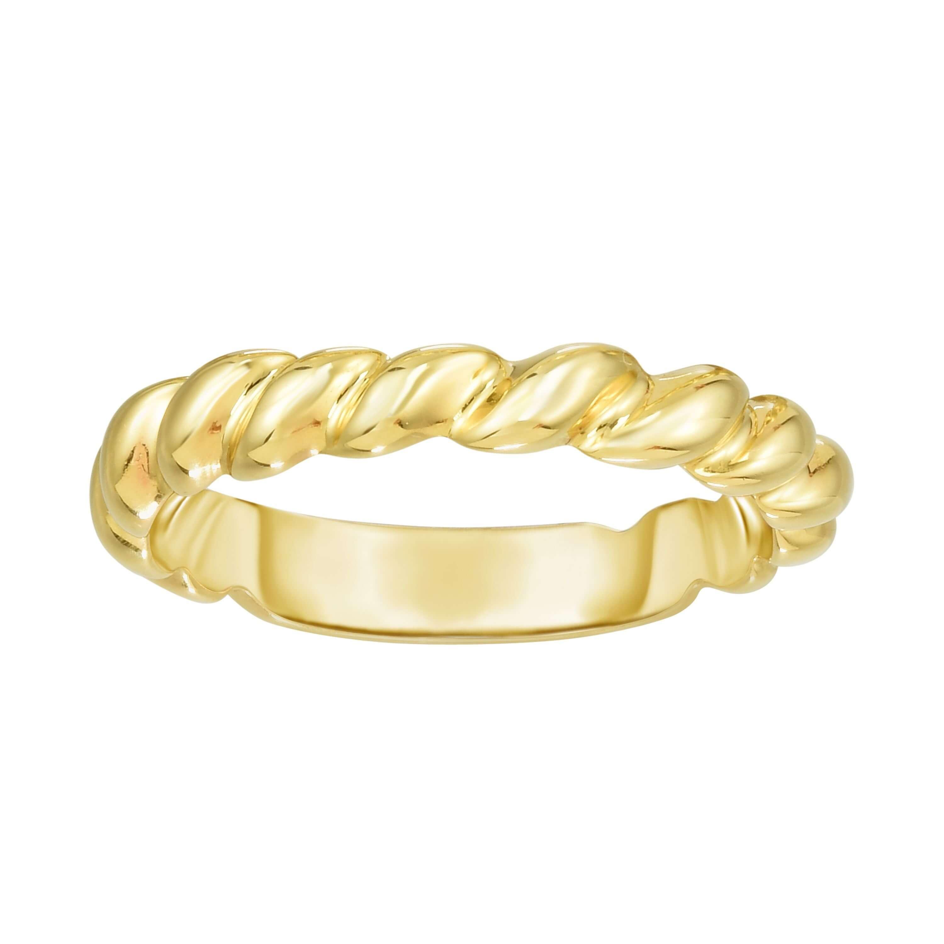 14kt Gold Size-7 Yellow Finish 3.7x21x1.5mm Polished Ring - Johnny Dang & Co