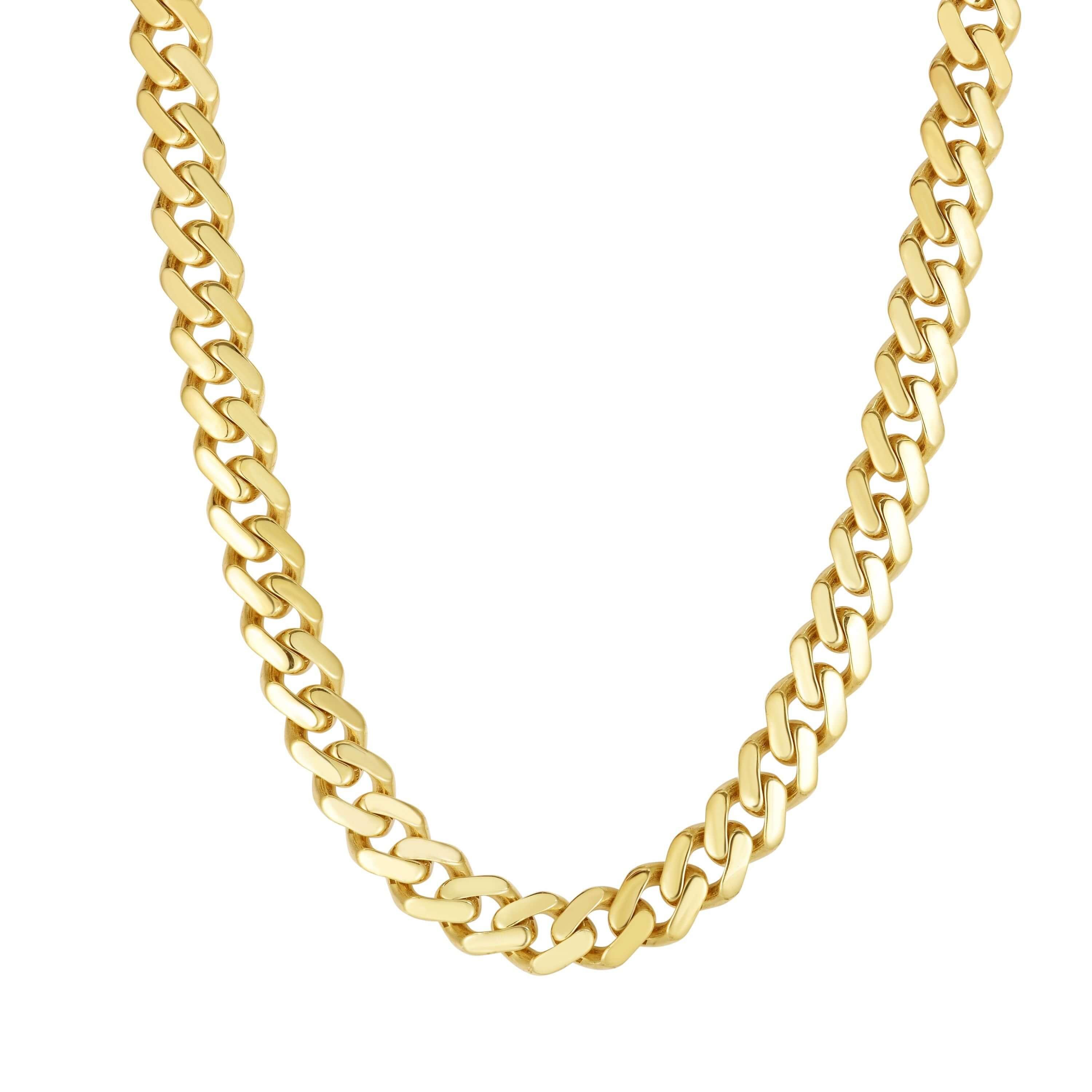 14kt Gold 7 inches Yellow Finish 9.5mm Polished Bracelet with Box with Both Side Push Clasp - Johnny Dang & Co