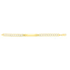14kt Gold 8.5 inches Yellow Finish 10mm Pave Curb ID Bracelet with Lobster Clasp - Johnny Dang & Co