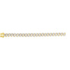14kt Gold 8.5 inches Yellow Finish 13.5mm White Diamond Cut Curb Link Bracelet with Box with Both Side Push Clasp - Johnny Dang & Co