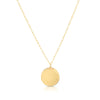 14K Gold Round Tag with Paperclip Chain - Johnny Dang & Co