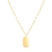 14K Gold Tag with Mirror Chain - Johnny Dang & Co