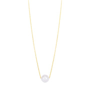 14K Pearl Necklace Solitaire - Johnny Dang & Co