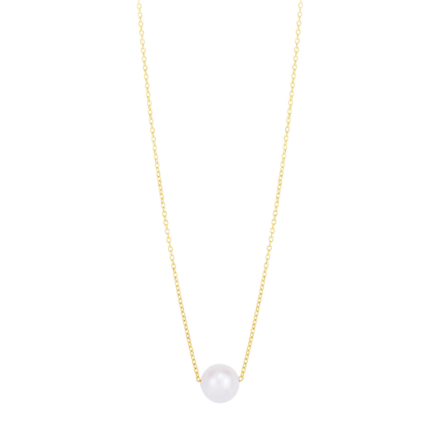 14K Pearl Necklace Solitaire - Johnny Dang & Co