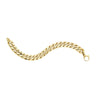 14kt Gold 7.5 inches Yellow Finish 10mm Soft Faceted Curb Fancy Link Bracelet with Lobster Clasp - Johnny Dang & Co