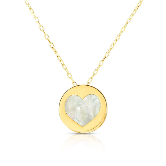 14kt Gold 16 inches Yellow Finish Chain:0.8mm+Center Round Pendant:11mm Shiny Fancy Necklace with 1 inches Extender Spring Ring Clasp - Johnny Dang & Co