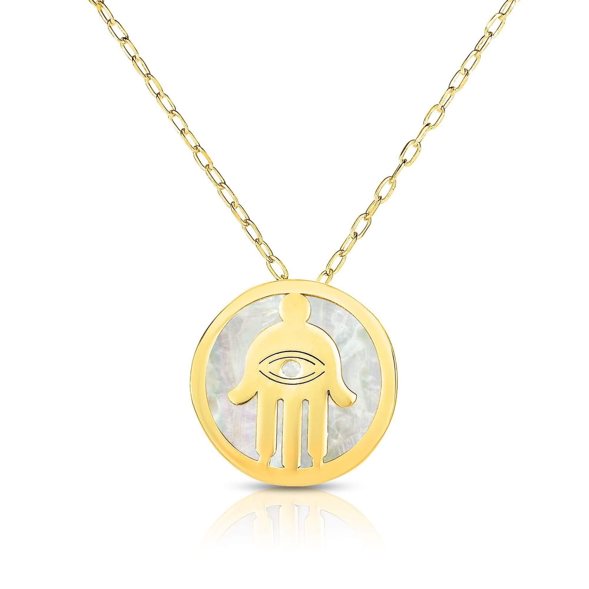 14kt Gold 16 inches Yellow Finish Chain:0.8mm+Center Round Pendant:11mm Shiny Fancy Necklace with 1 inches Extender Spring Ring Clasp - Johnny Dang & Co