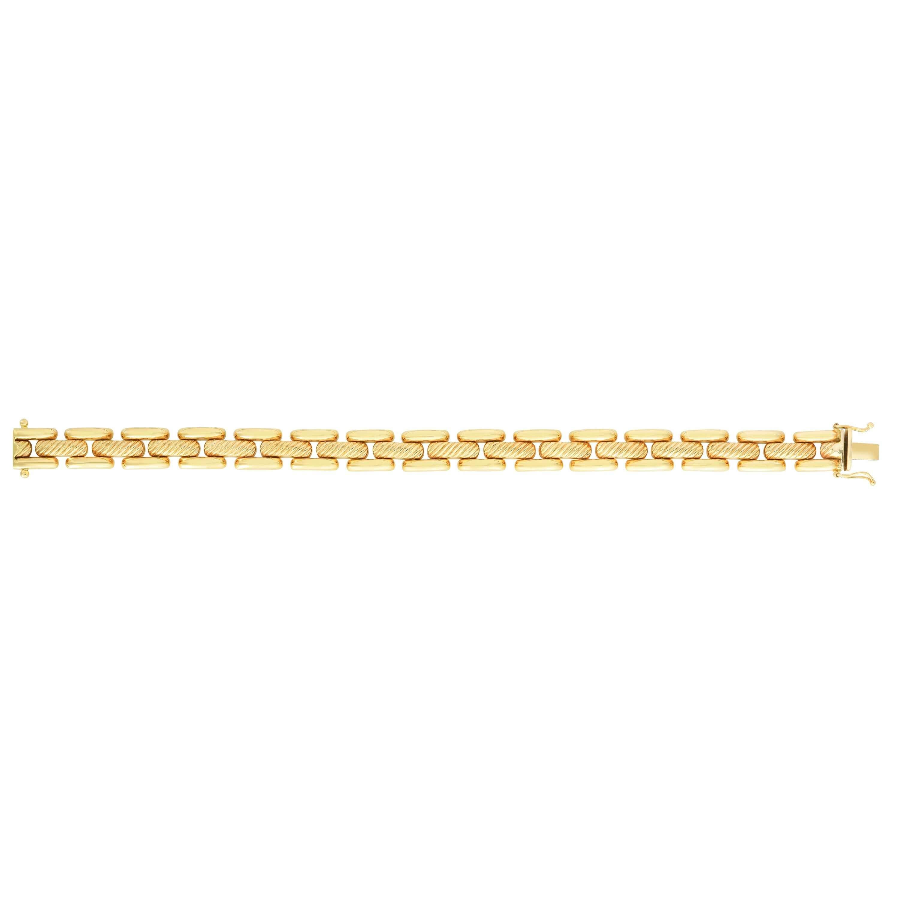 14kt Gold 8 inches Yellow Finish 10mm Polished Fancy Bracelet with Box+Figure 8 Clasp - Johnny Dang & Co