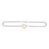 14K & Silver Heart Anklet - Johnny Dang & Co