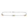 14K & Silver Stationed Circles Anklet - Johnny Dang & Co