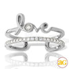 14KW 0.20CTW DIAMOND 'LOVE' OPEN BAND - Johnny Dang & Co
