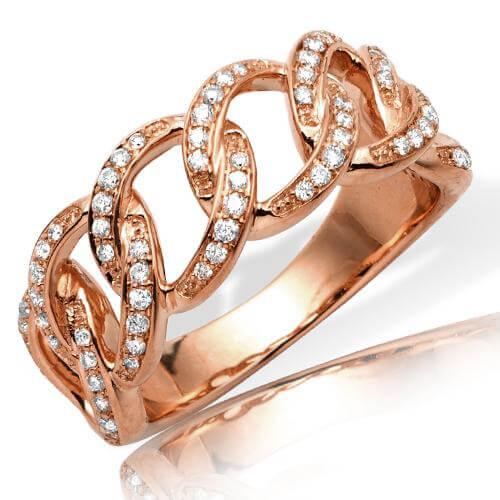 14K 0.35CT DIAMOND MIAMI CUBAN RING - Johnny Dang & Co