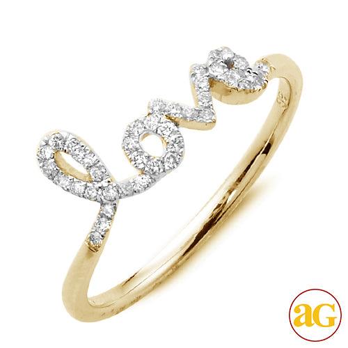 14KY 0.20CTW DIAMOND DESIGNER 'LOVE RING - Johnny Dang & Co