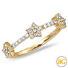 14KY 0.20CTW DIAMOND FANCY BAND - 3 STARS - Johnny Dang & Co