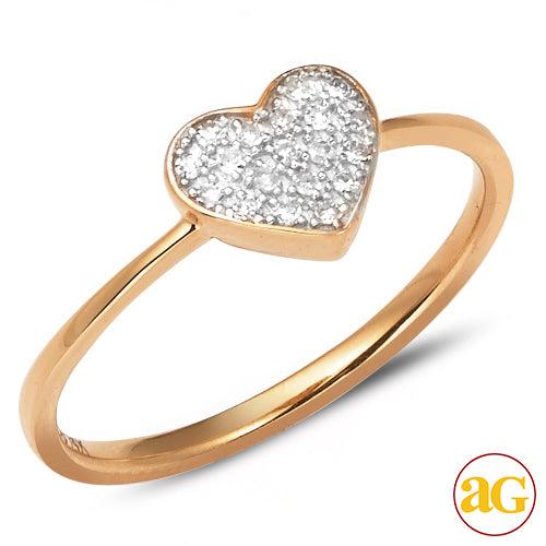 18KR 0.15CTW DIAMOND HEART RING - Johnny Dang & Co