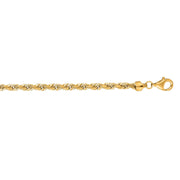 14K Gold 5.4mm Diamond Cut Royal Rope Chain - Johnny Dang & Co