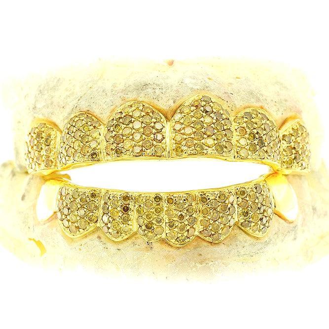 JDTK-S161702-1 14 Teeth Custom Hand Prong Set Diamond Grill - Johnny Dang & Co